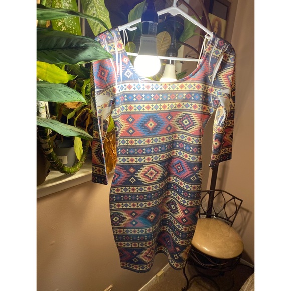 Tribal Dress with Low Cut back - Picture 1 of 2